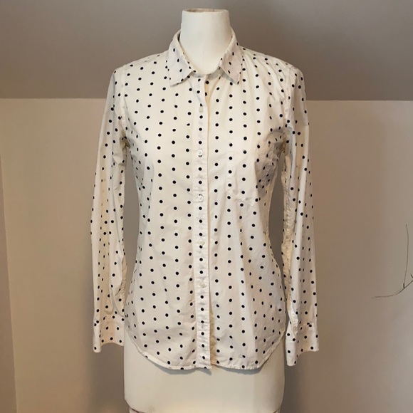 Gap Polka Dot Button Up Shirt, Sz XS - Picture 2 of 5